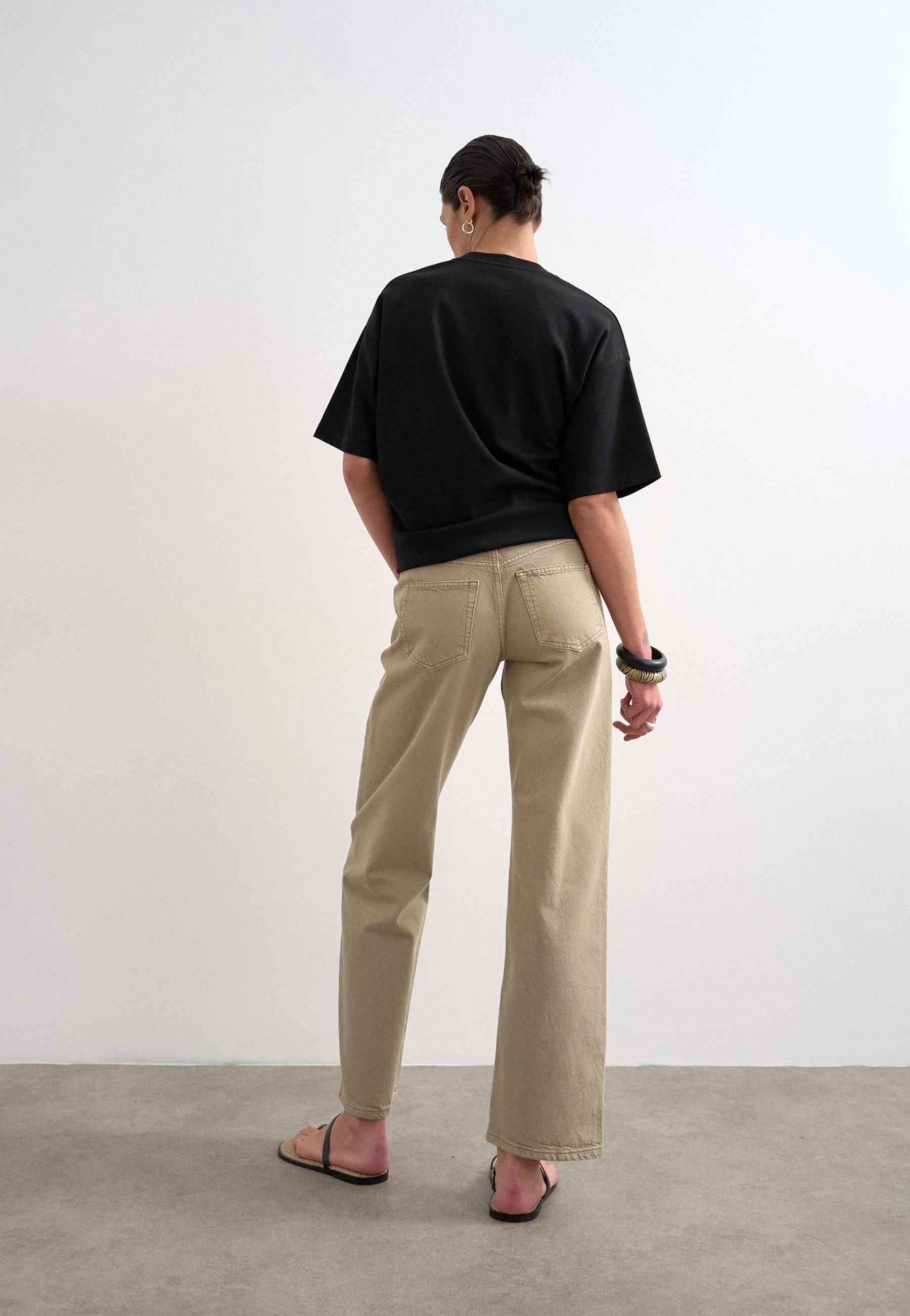 Topshop Loose-fit TSEMBER Low rise Wide Leg Fit