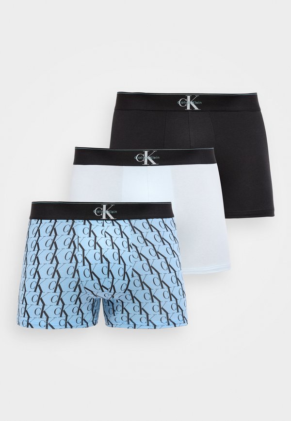 Calvin Klein Underwear GRAPHIC MONOGRAM 3 PACK - Trunks - black/arctic
