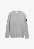 TOM TAILOR Jumper - grey offwhite plated