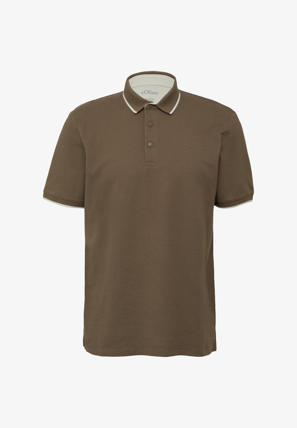s.Oliver SPORTIVES - MIT KONTRAST-DETAILS - Polo shirt - braun