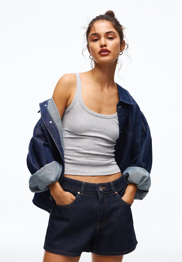 Bershka Denim shorts - royal blue