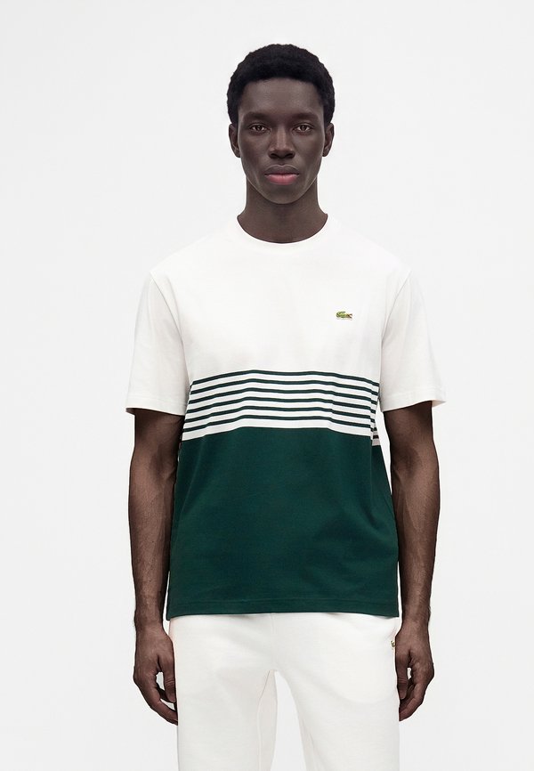 Lacoste Print T-shirt - flour/sinople
