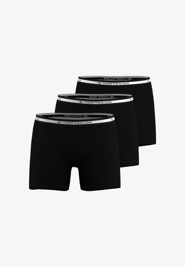 TOM TAILOR TOM TAILOR LONG-PANTS 3ER PACK - Boxer briefs - schwarz-dunkel-uni