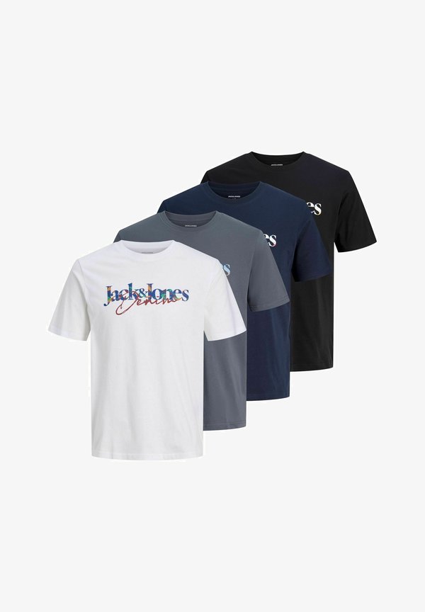 Jack & Jones T-SHIRT 4-PACK T-SHIRT - Print T-shirt - turbulence