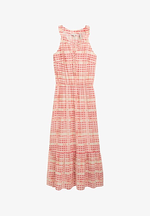 TOM TAILOR Day dress - berry red check design