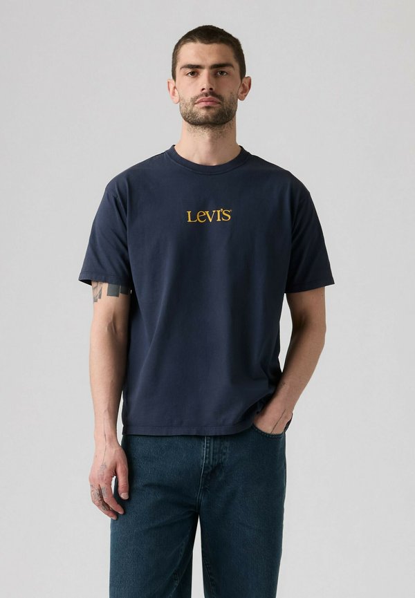 Levi's® VINTAGE FIT GRAPHIC TEE 501 BLUES VW WHI - Print T-shirt - record swap egret - blues