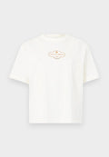 Calvin Klein Jeans BOXY TEE COCTAIL LOGO TEE - Print T-shirt - white greige