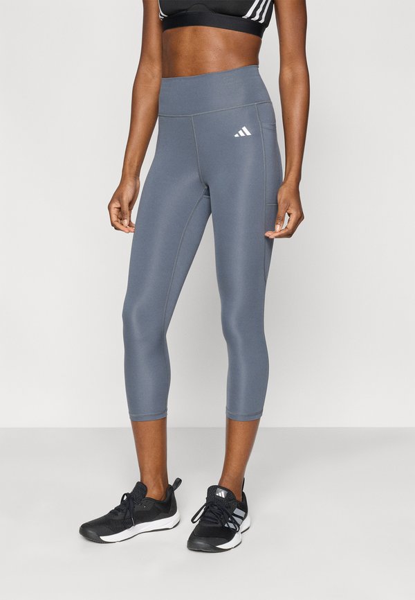 adidas Performance OPTIME ESSENTIALS STASH - 3/4 sports trousers - dark grey