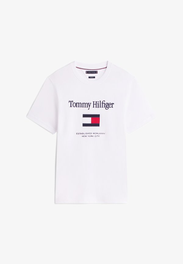 Tommy Hilfiger FLAG - Print T-shirt - white