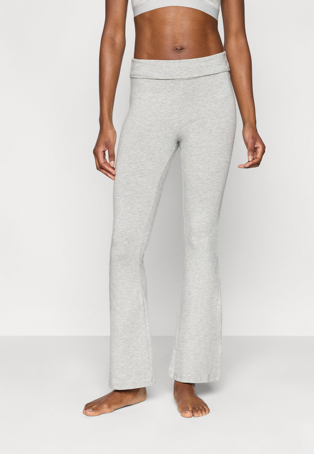 Even&Odd active FLARED LOW RISE LEGGINGS WITH FOLD OVER WAISTBAND