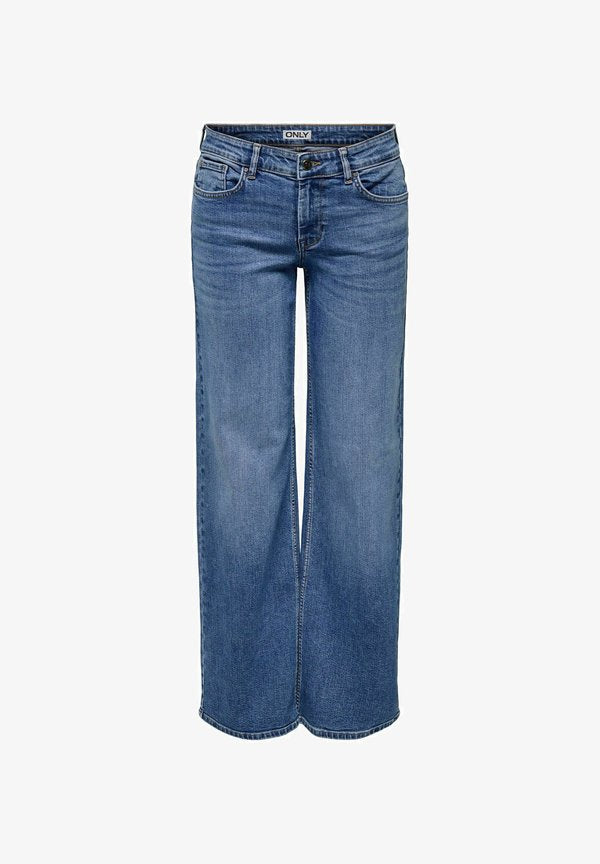 ONLY WIDE-FIT JEANS ONLJULIA LOW WAIST WIDE LEG FIT JEANS - Wide Leg - medium blue denim