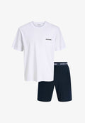 Jack & Jones JACEVEREST TEE AND SHORTS SET - Pyjamas - white