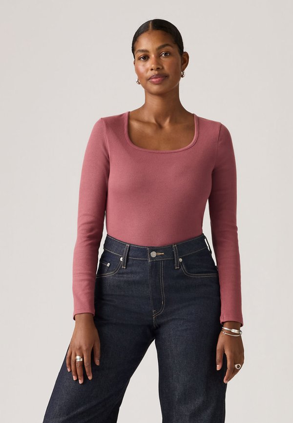 Levi's® ESSENTIAL - Long sleeved top - garment dye fa191913 crushed berry rib
