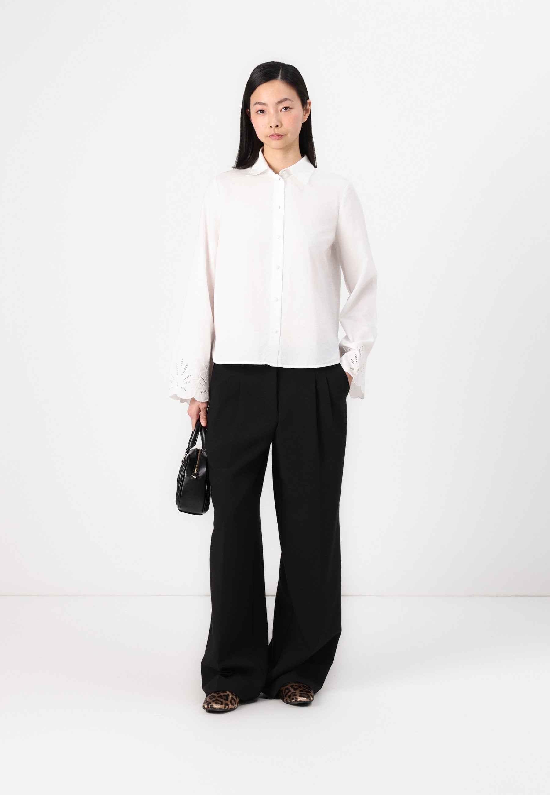 Selected Long sleeved Broderie Anglaise
