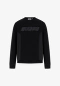 Guess BEDRUCKTER LOGO-PULLOVER - Sweatshirt - schwarz