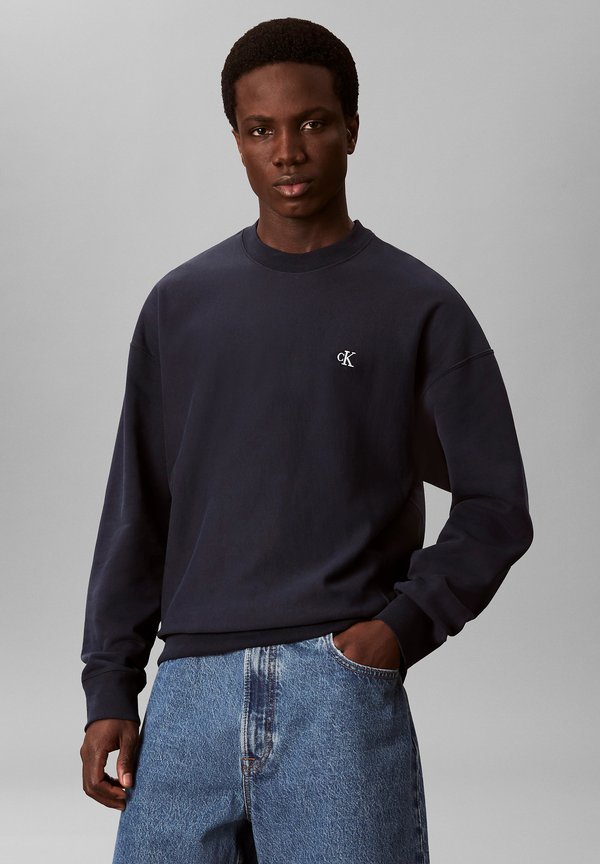 Calvin Klein Jeans PRMM TRRY MNGRM CN S - Sweatshirt - dark sapphire