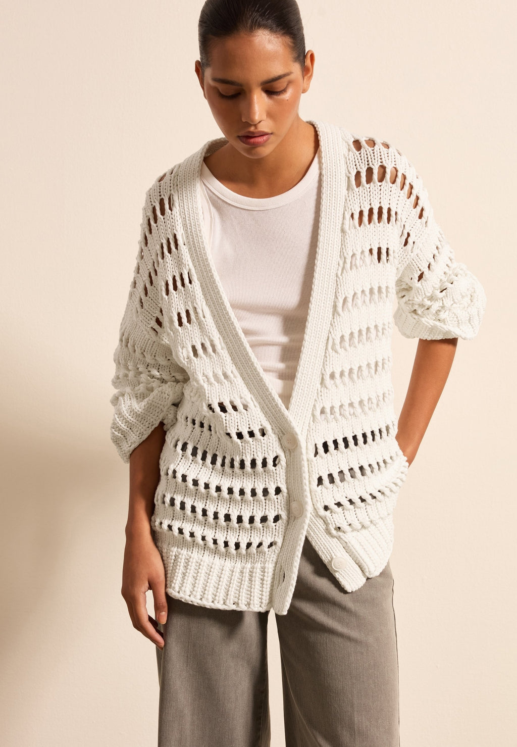 Stefanel OVERSIZED OPENWORK