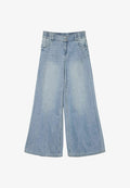 Vero Moda Wide-fit VMANNET Mid rise Wide Leg Fit - Flared Jeans - medium blue denim