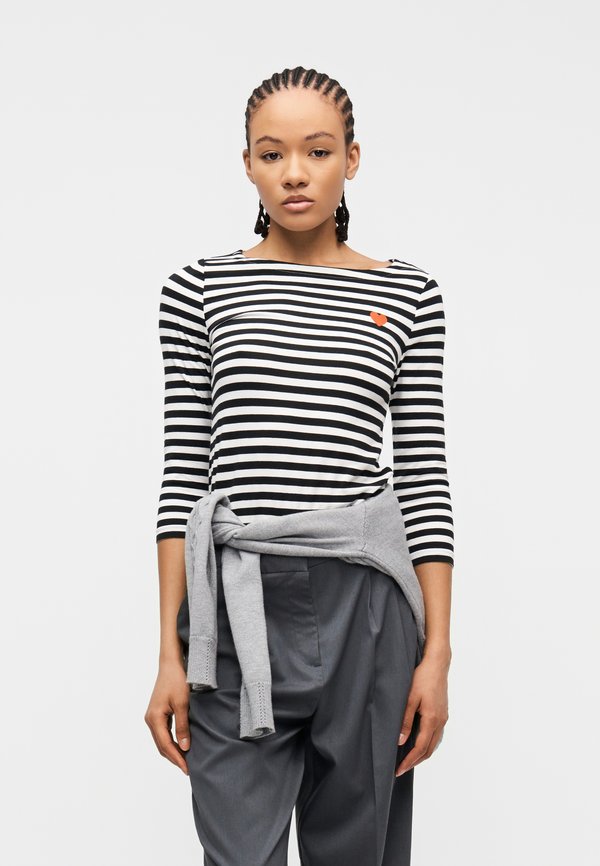 ONLY ONLFIFI - Long sleeved top - cloud dancer/black