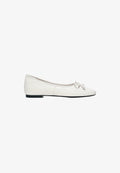 Bershka BOW FLATS - Ballet pumps - white
