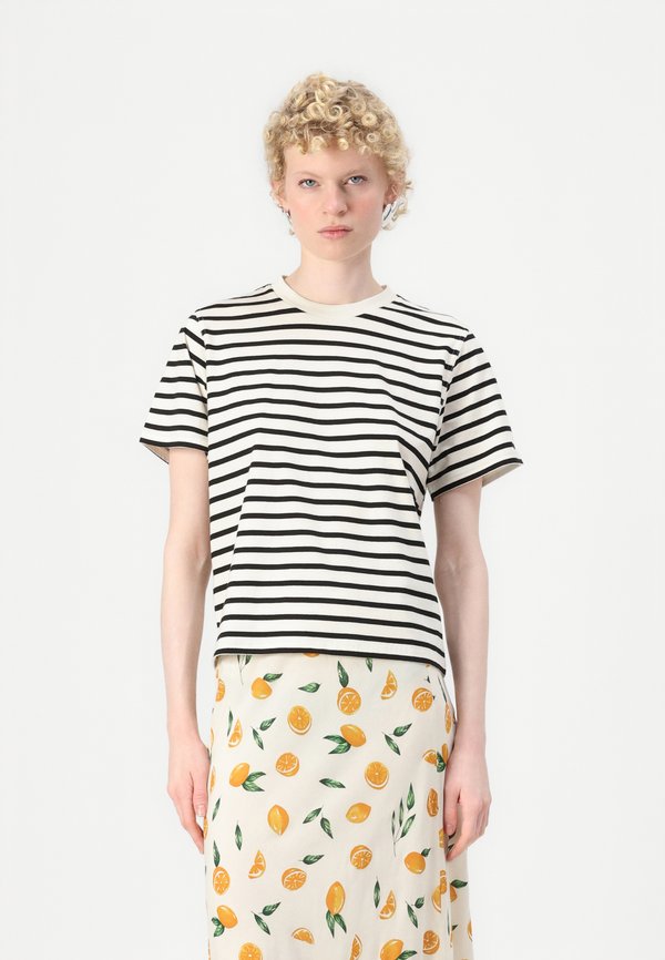 ONLY ONLLIVINA - Print T-shirt - cloud dancer/black