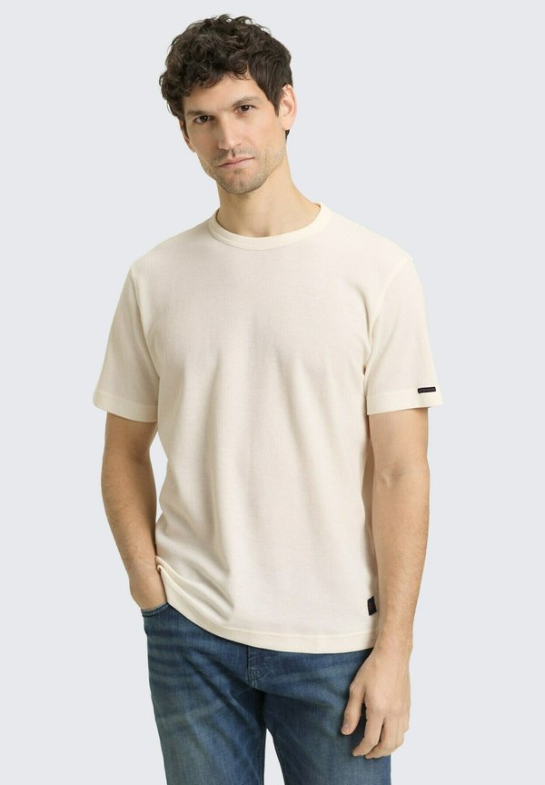 TOM TAILOR Basic T-shirt - gardenia white