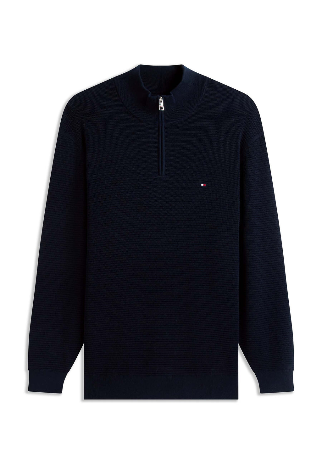PLUS TEXTURED HALF-ZIP MOCK NECK JUMPER Media 1