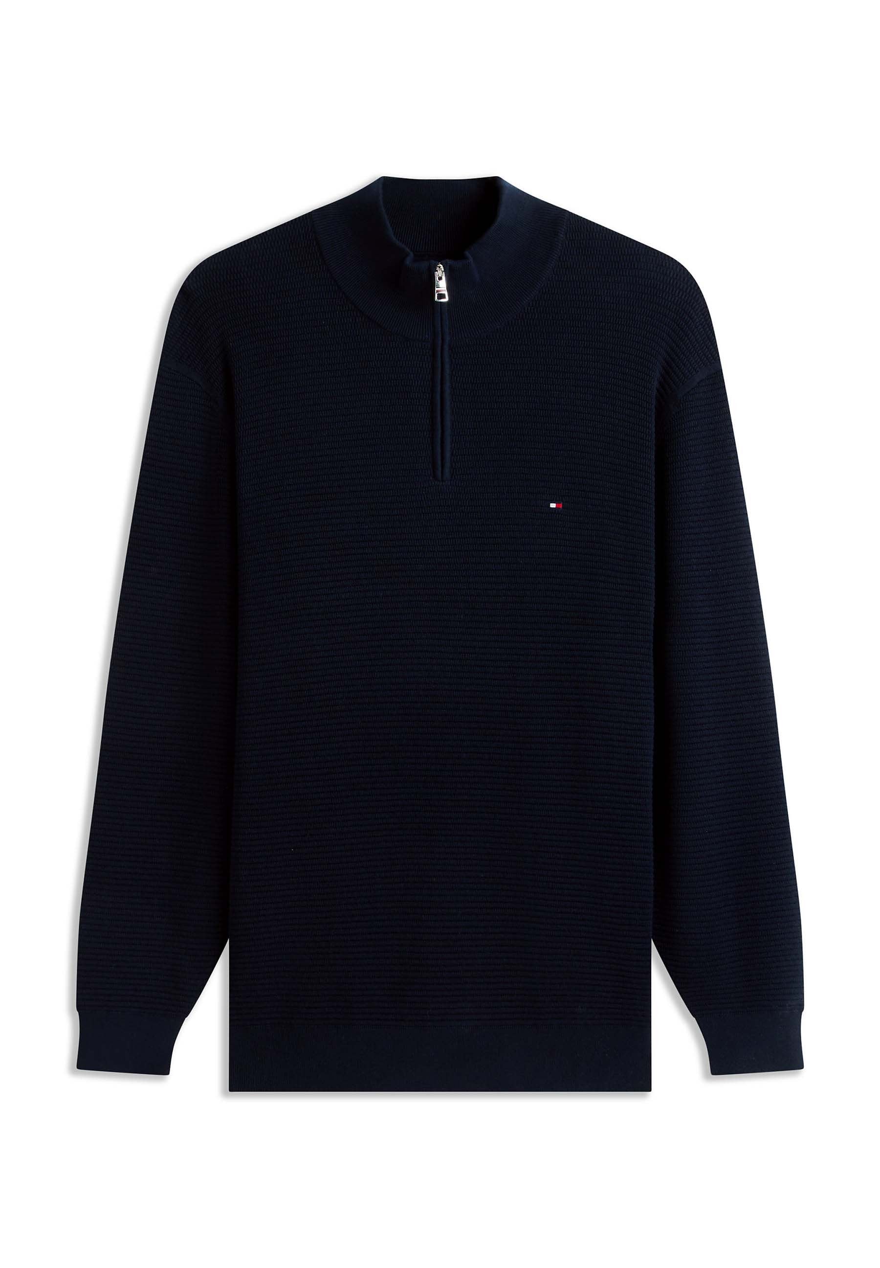 PLUS TEXTURED HALF-ZIP MOCK NECK JUMPER Media 1