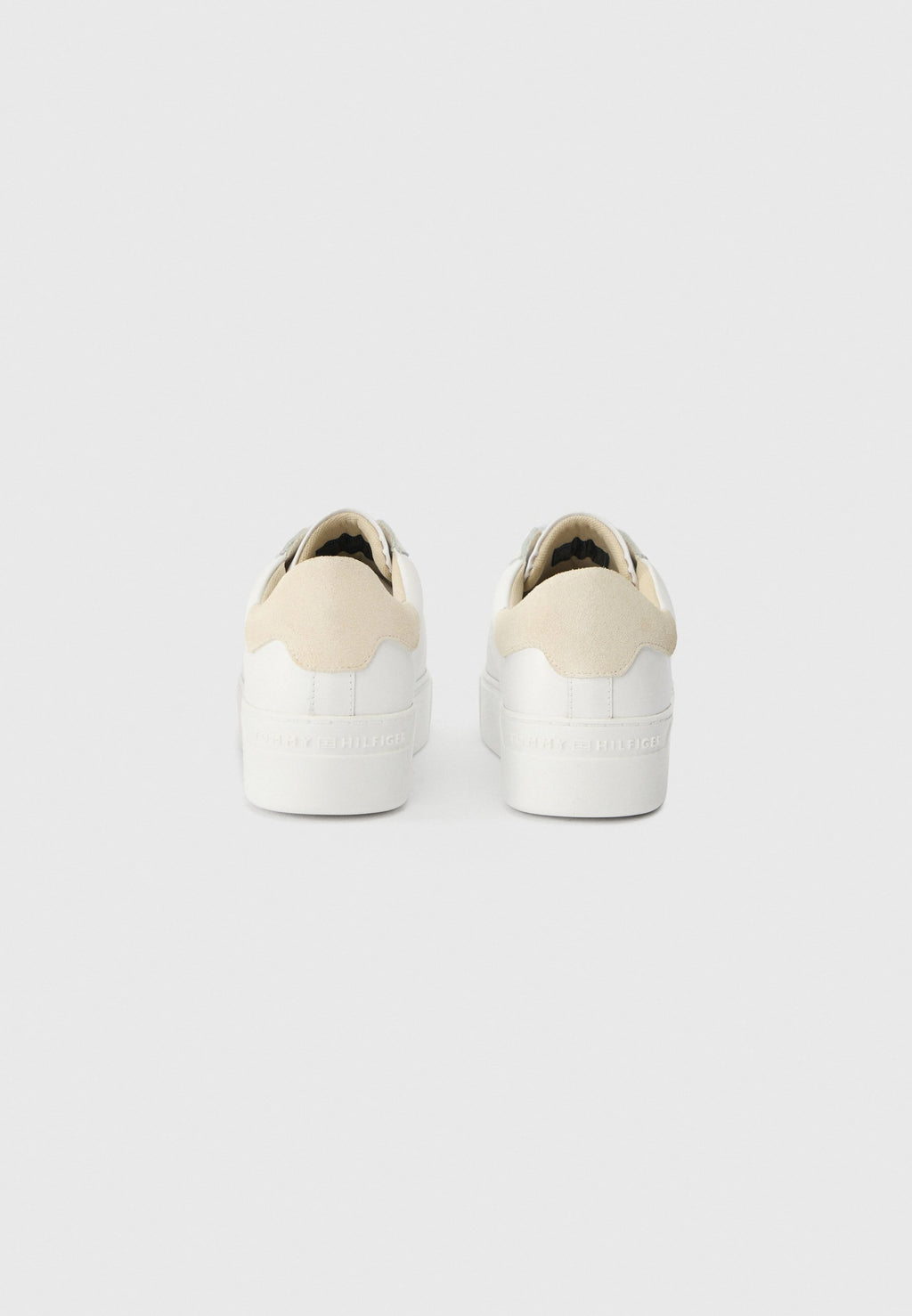 LEATHER CUPSOLE PLATFORM TRAINERS Media 3