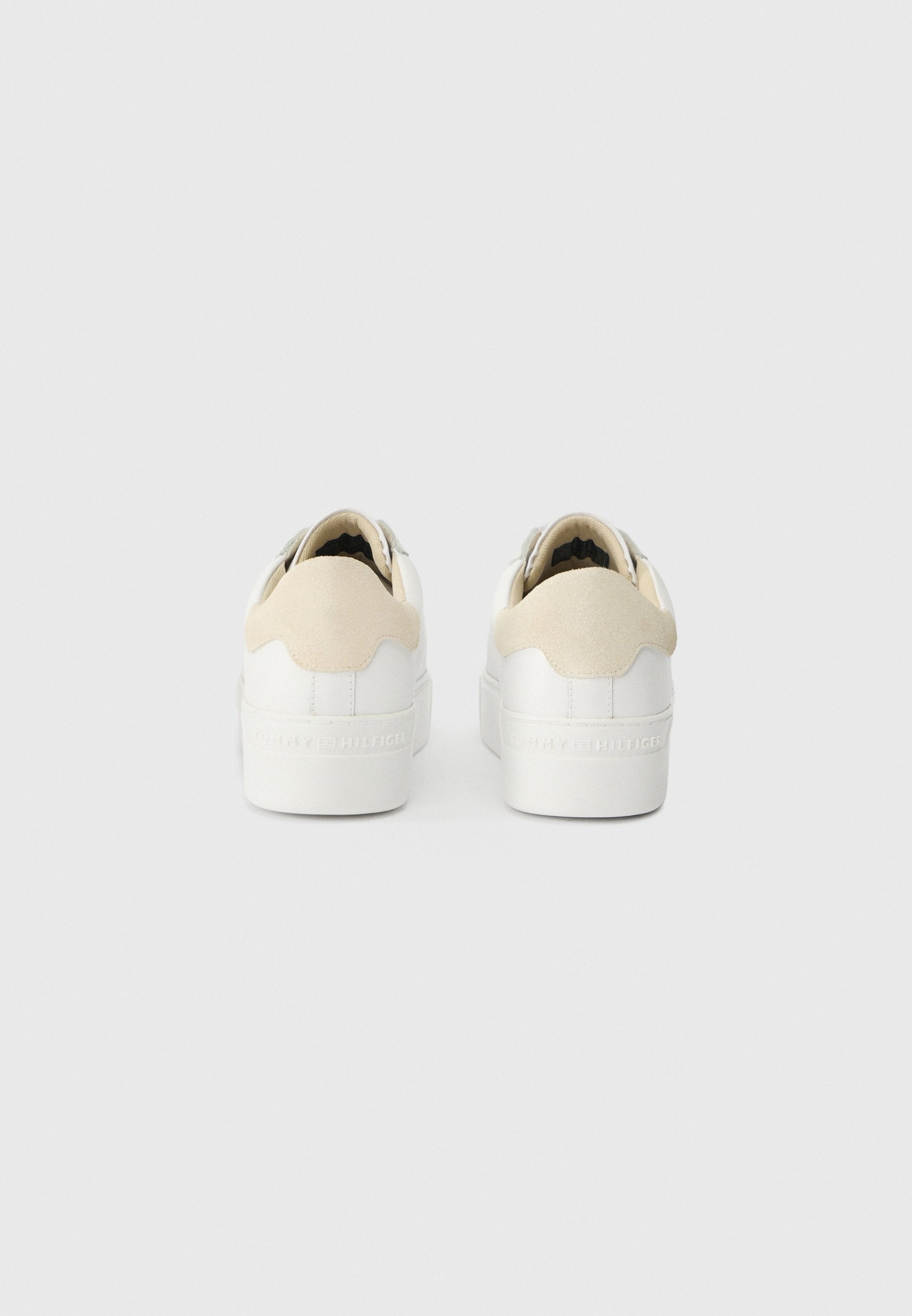 LEATHER CUPSOLE PLATFORM TRAINERS Media 3