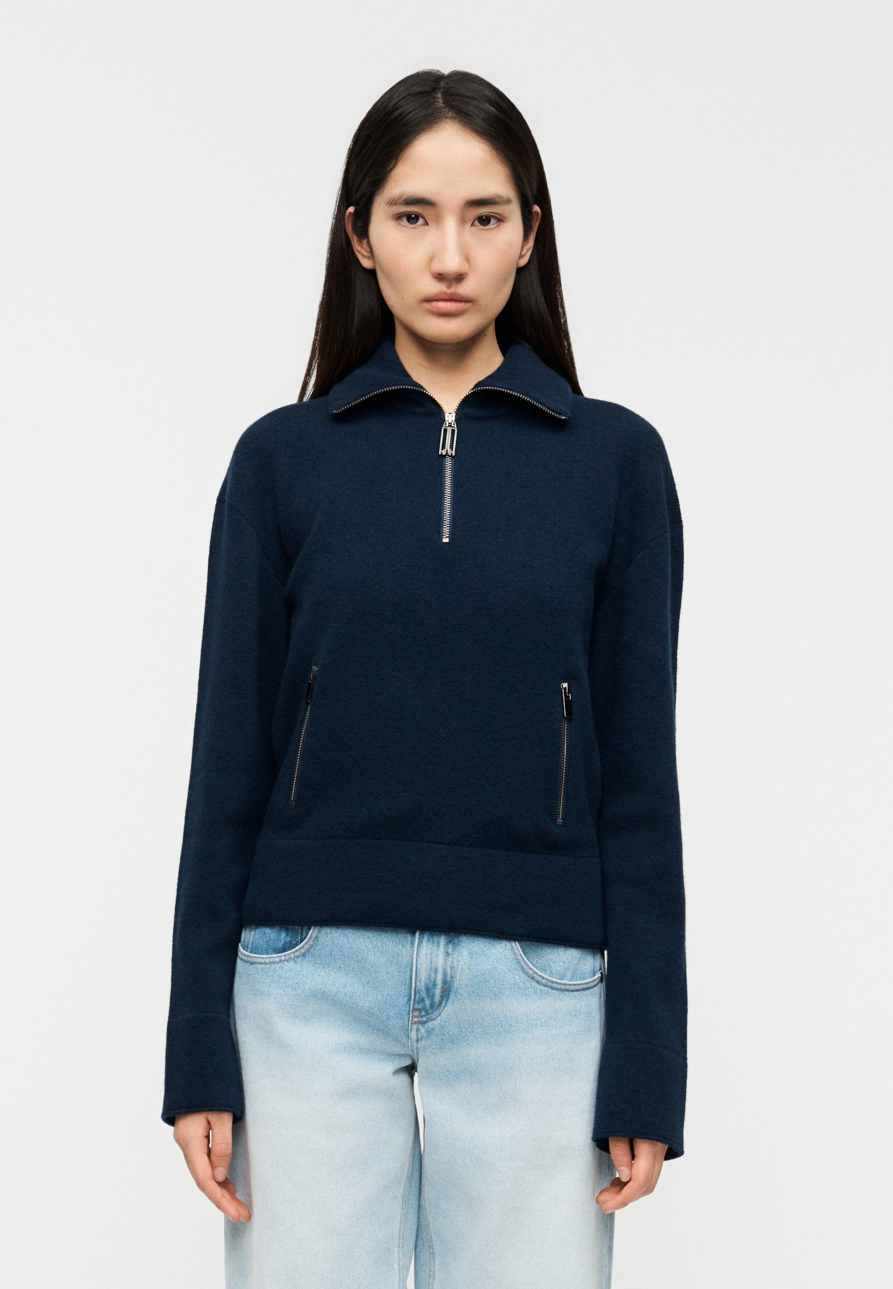 Victoria Beckham HALF ZIP MILANO JUMPER