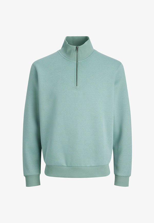 Jack & Jones JJEBRADLEY SWEAT HALF ZIP NOOS - Sweatshirt - mineral blue