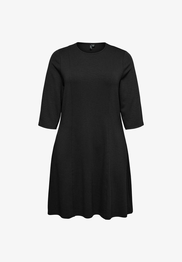 Vero Moda Curve DRESS VMCHALI SHORT DRESS - Jersey dress - black