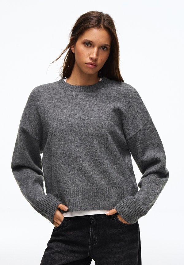 Bershka CREW NECK-JUMPER - Jumper - grey