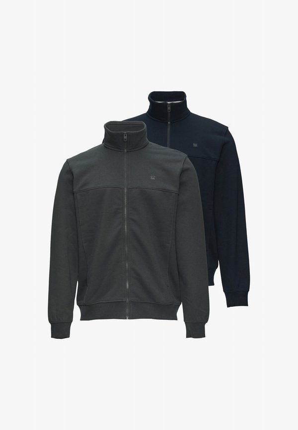 s.Oliver S.OLIVER 2 PACK - Zip-up sweatshirt - blau schwarz