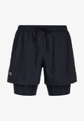 Under Armour LAUNCH - 2-in-1 shorts - black black reflective