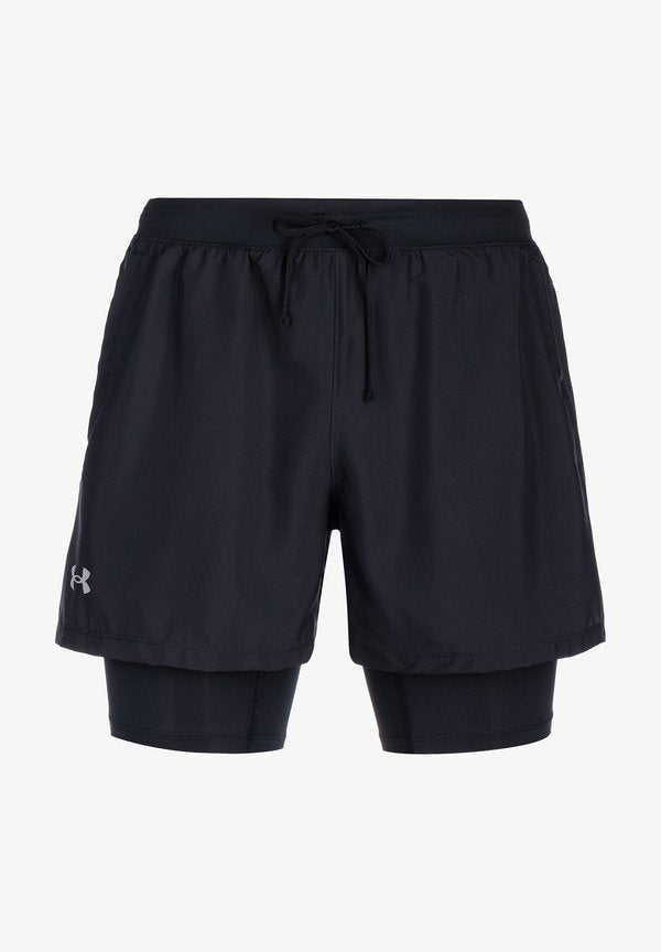 Under Armour LAUNCH - 2-in-1 shorts - black black reflective