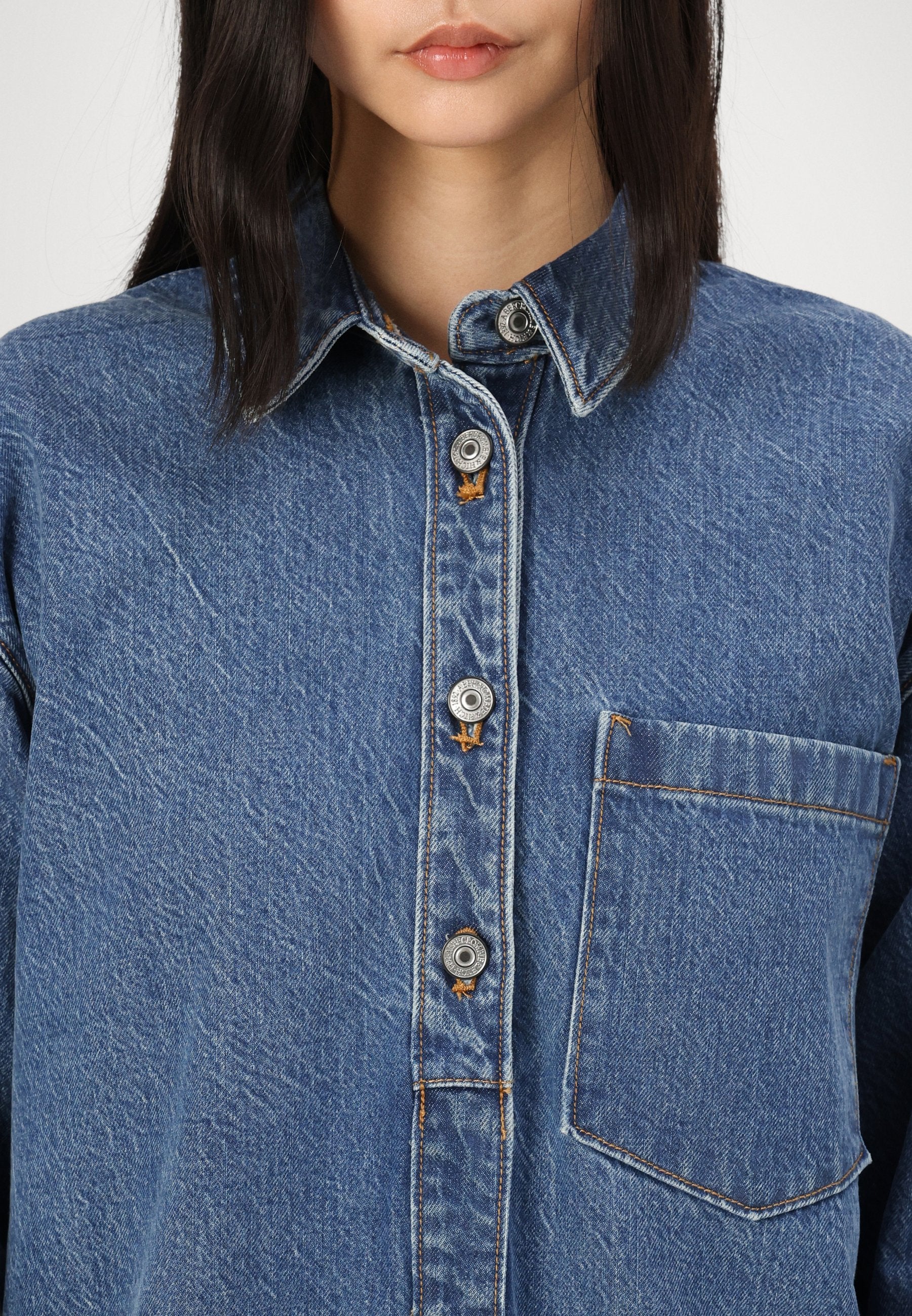 Abercrombie & Fitch Denim Mini Shirt Dress
