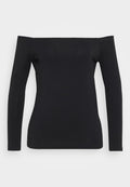 Vero Moda Tall VMPANDA OFF SHOULDER  - Long sleeved top - black