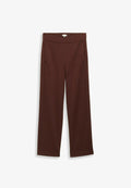 TOM TAILOR MIA STRAIGHT  - Trousers - dark pecan brown