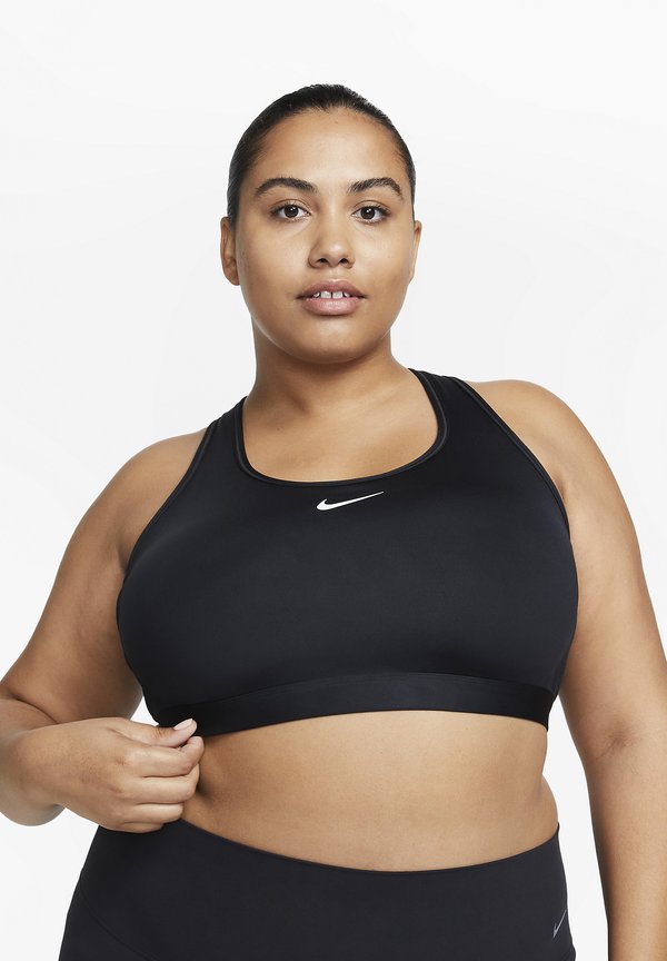 Nike Performance SPORTS BRA - Medium support sports bra - black white