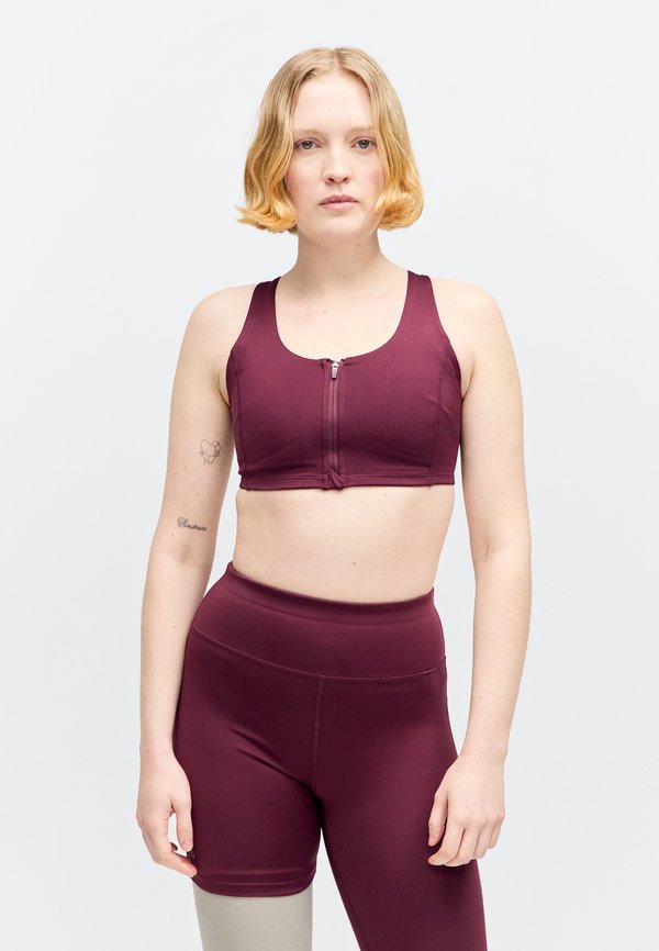 Even&Odd active MEDIUM SUPPORT BRA WITH ZIP UP FRONT & ADJUSTABLE STRAPS