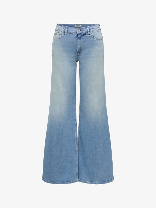 ONLY Wide-fit ONLCALIFORNIA Mid waist Wide Leg Fit - Flared Jeans - medium blue denim