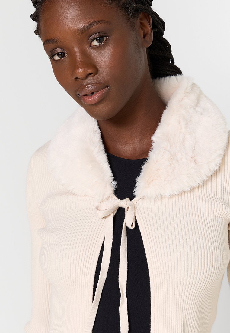 ORSAY  FURCARDI WITH BOW AND COLLAR SOFT HANDFEEL
