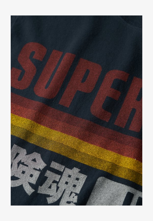 Superdry & Co JAPAN STRIPE - Print T-shirt - eclipse navy