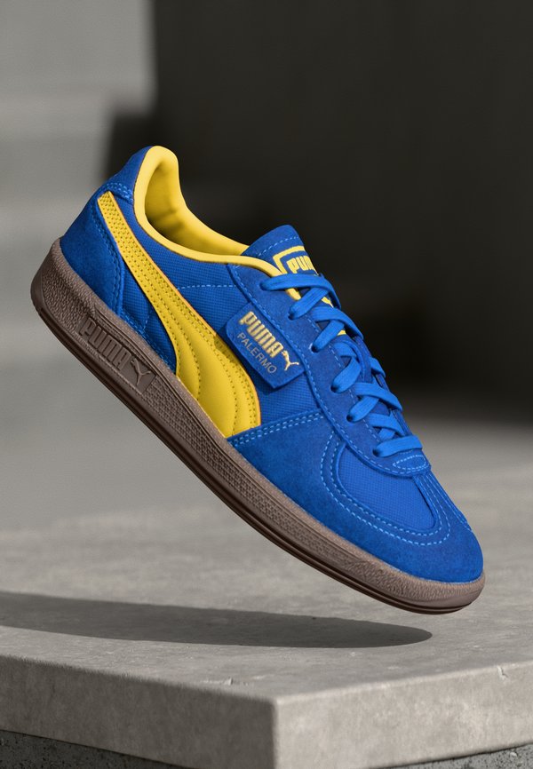 Puma PALERMO UNISEX - Trainers - vivid blue/sunny yellow