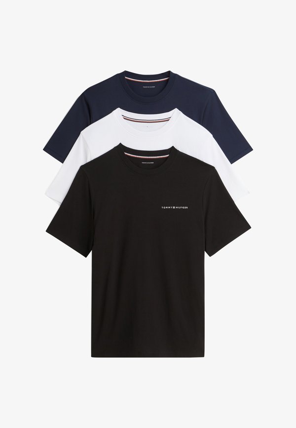 Tommy Hilfiger 3 PACK TEE - Pyjama top - white/black/navy