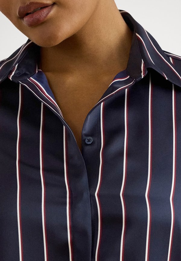 Lauren Ralph Lauren Woman CLASSIC FIT STRIPED CHARMEUSE SHIRT