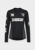 Nike Performance SWIFT - Long sleeved top - black iron grey/illusion green