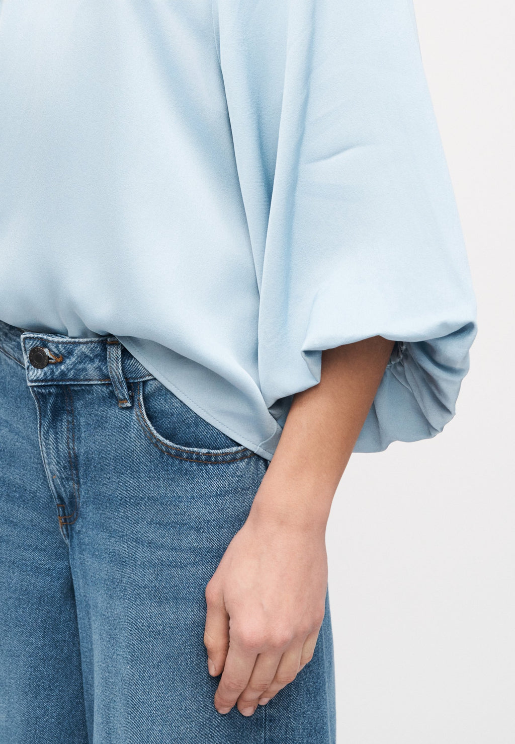 Selected 3/4 sleeved viscose